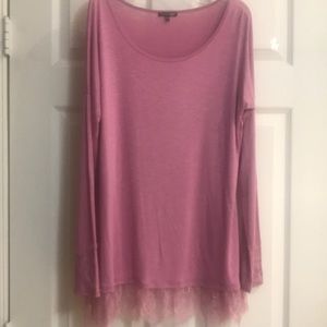 Copper  Key Lace Trim Tunic